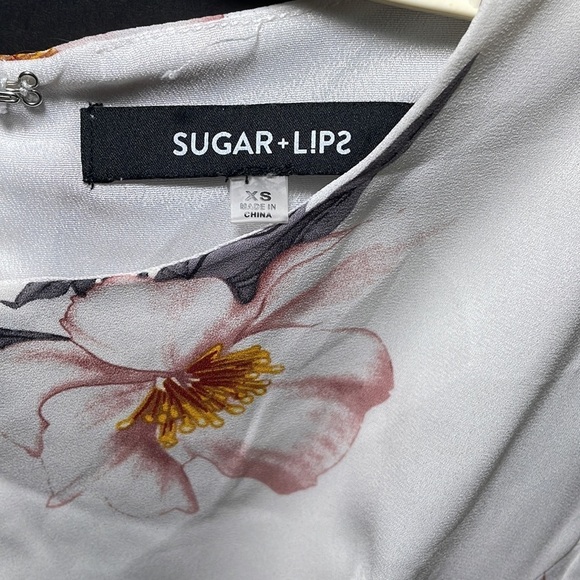 SUGAR LIPS summer long sleeve bow + tie ivory romper in women’s size XS - Picture 7 of 11